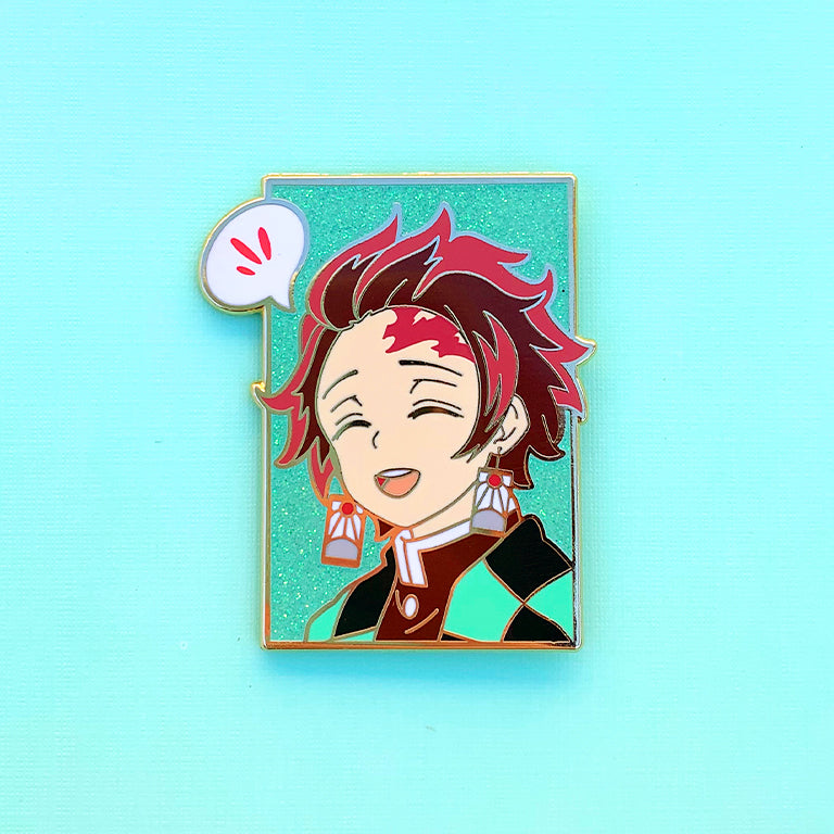 Boy with Hanafuda Earrings Bust Pin