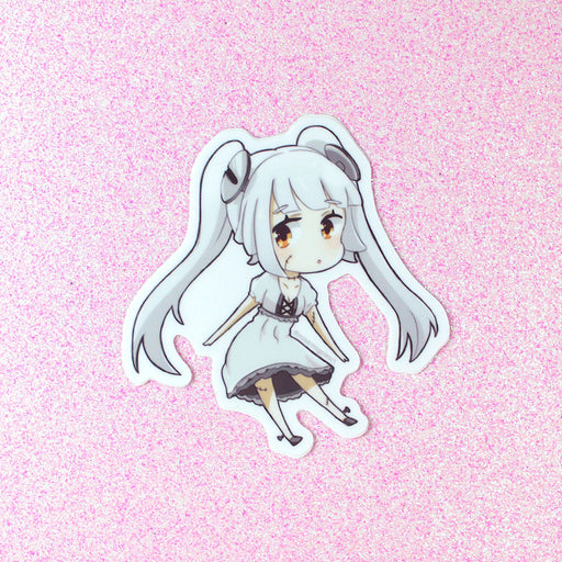 cute undead frankenstein anime girl sticker