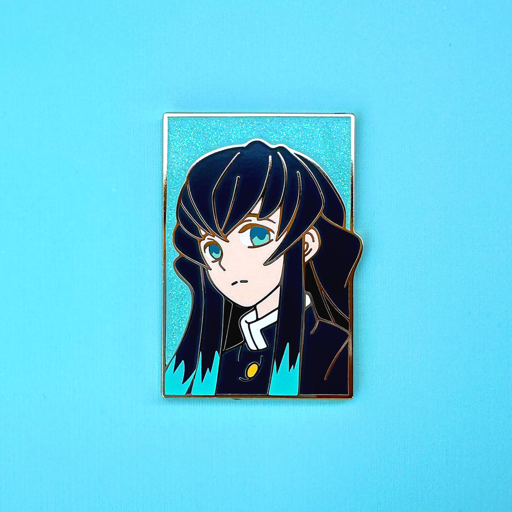 Mist Swordsman Bust Pin — Miss Magpie Art